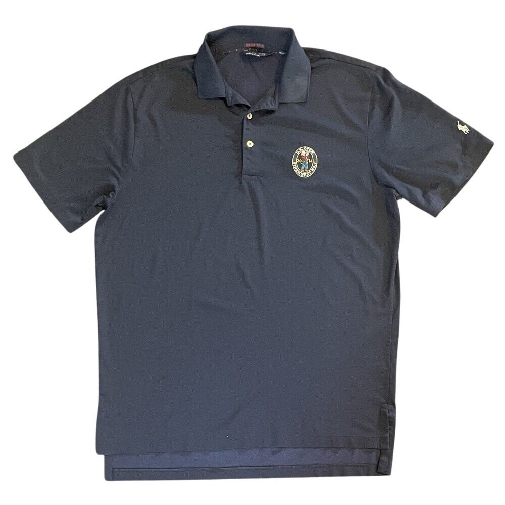 Polo Golf Ralph Lauren Shirt Mens Large Navy Blue 2014 US Open Pinehurst No 2
